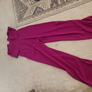 Strapless magenta jumpsuit